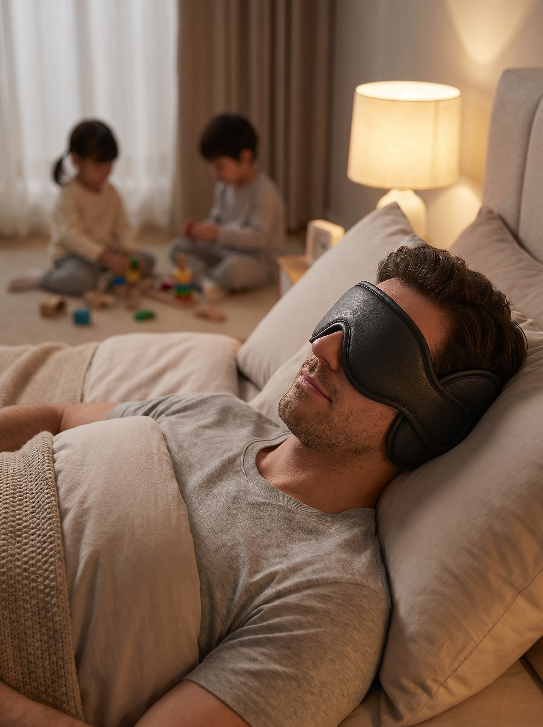Travel pillow with built-in sleep mask